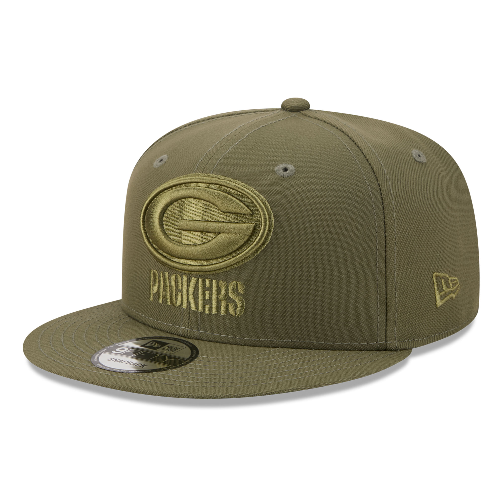 Men's New Era Olive Green Bay Packers Color Pack 9FIFTY Snapback Hat