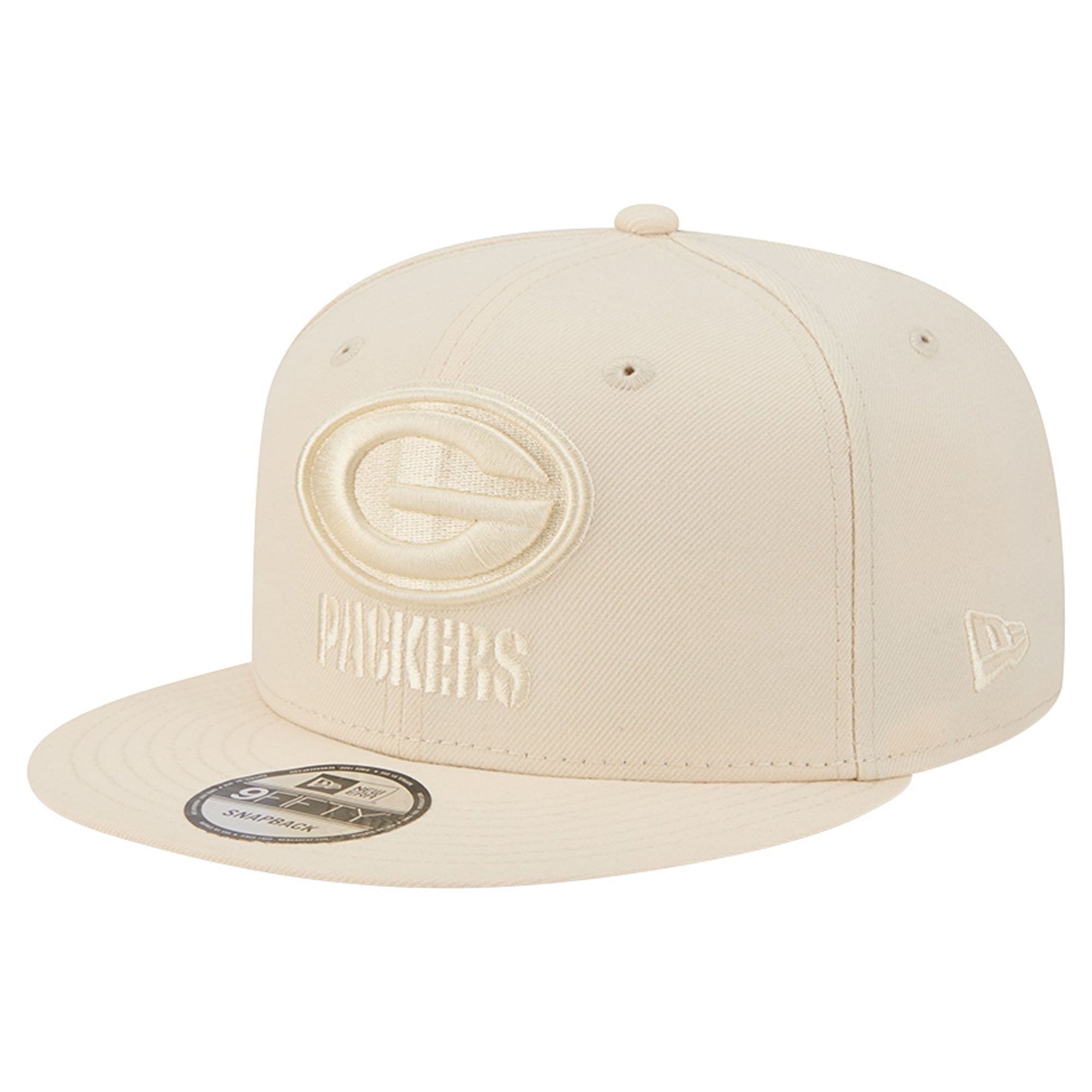 Men's New Era Cream Green Bay Packers Color Pack 9FIFTY Snapback Hat