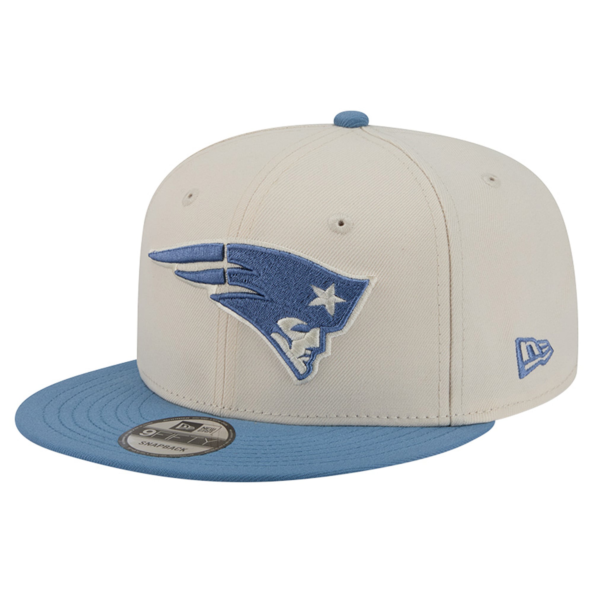 Men’s New Era Cream/Blue New England Patriots Color Pack Two-Tone 9FIFTY Snapback Hat Men’s New Era Cream/Blue New England Patriots Color Pack Two-Tone 9FIFTY Snapback Hat
