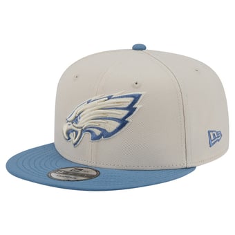 Men's New Era Cream/Blue Philadelphia Eagles Color Pack Two-Tone 9FIFTY Snapback Hat