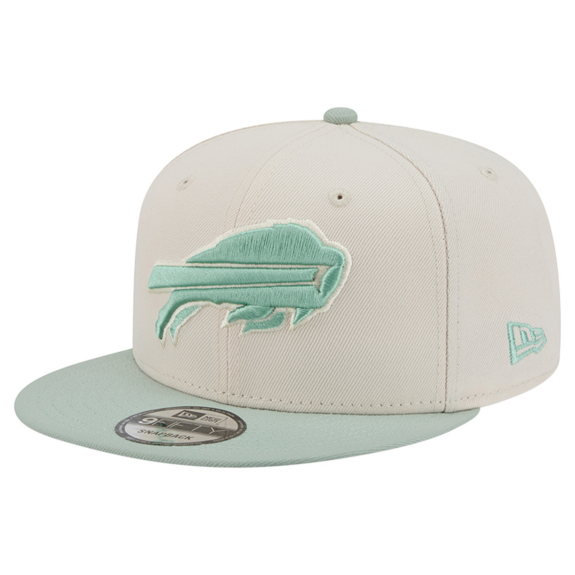 Men's New Era Cream/Light Green Buffalo Bills Color Pack Two-Tone 9FIFTY Snapback Hat