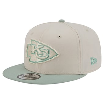 Men's New Era Cream/Light Green Kansas City Chiefs Color Pack Two-Tone 9FIFTY Snapback Hat