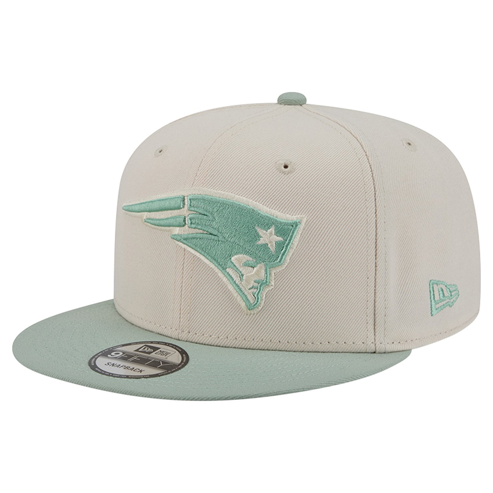 Men’s New Era Cream/Light Green New England Patriots Color Pack Two-Tone 9FIFTY Snapback Hat