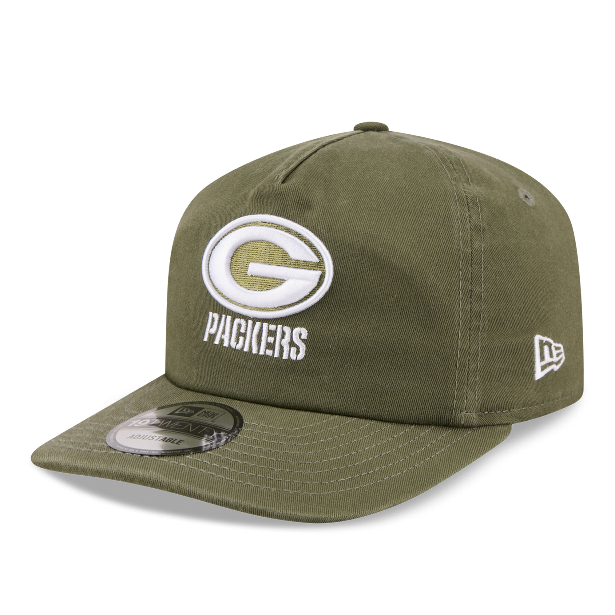 Men's New Era Olive Green Bay Packers Color Pack 19TWENTY Adjustable Hat