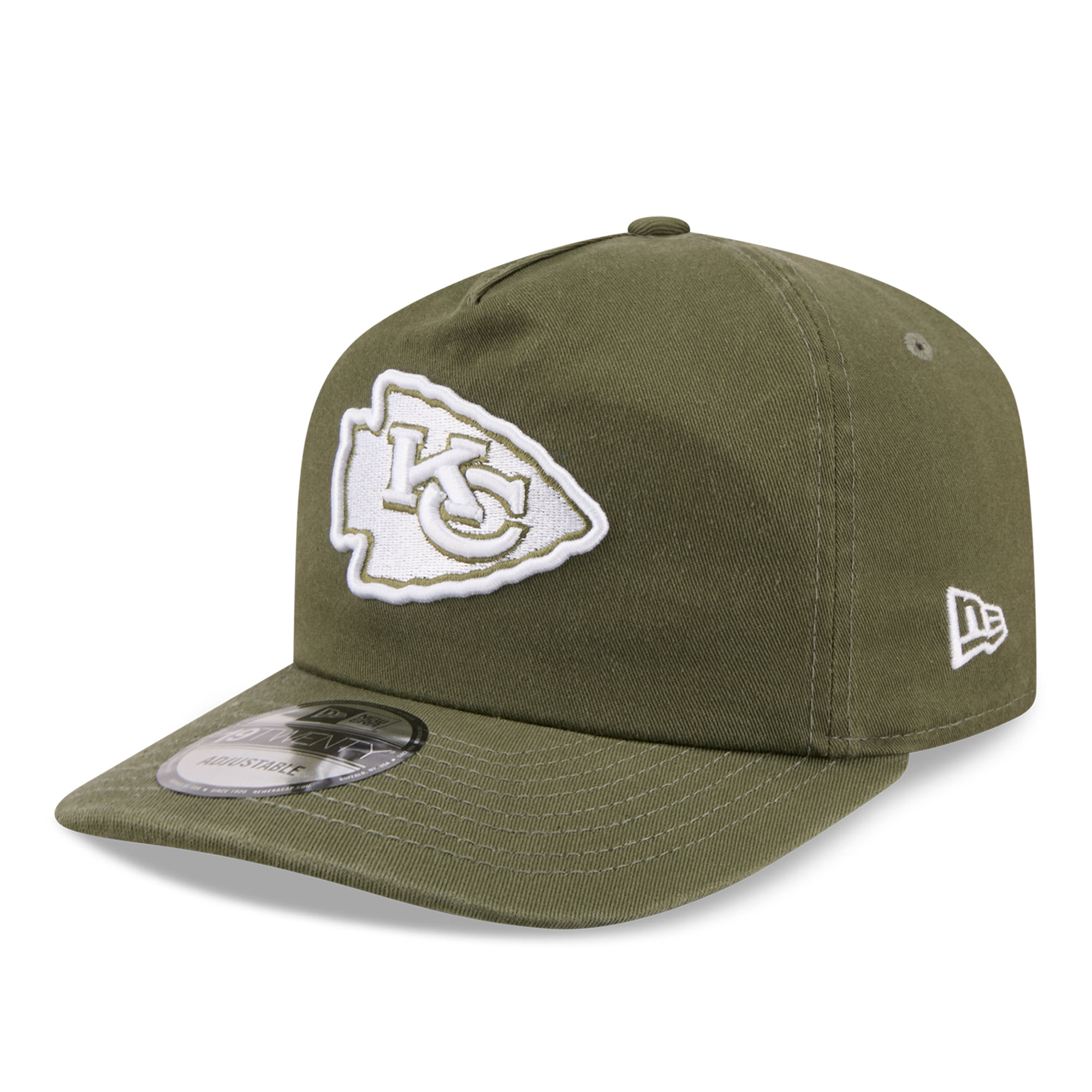 Men's New Era Olive Kansas City Chiefs Color Pack 19TWENTY Adjustable Hat