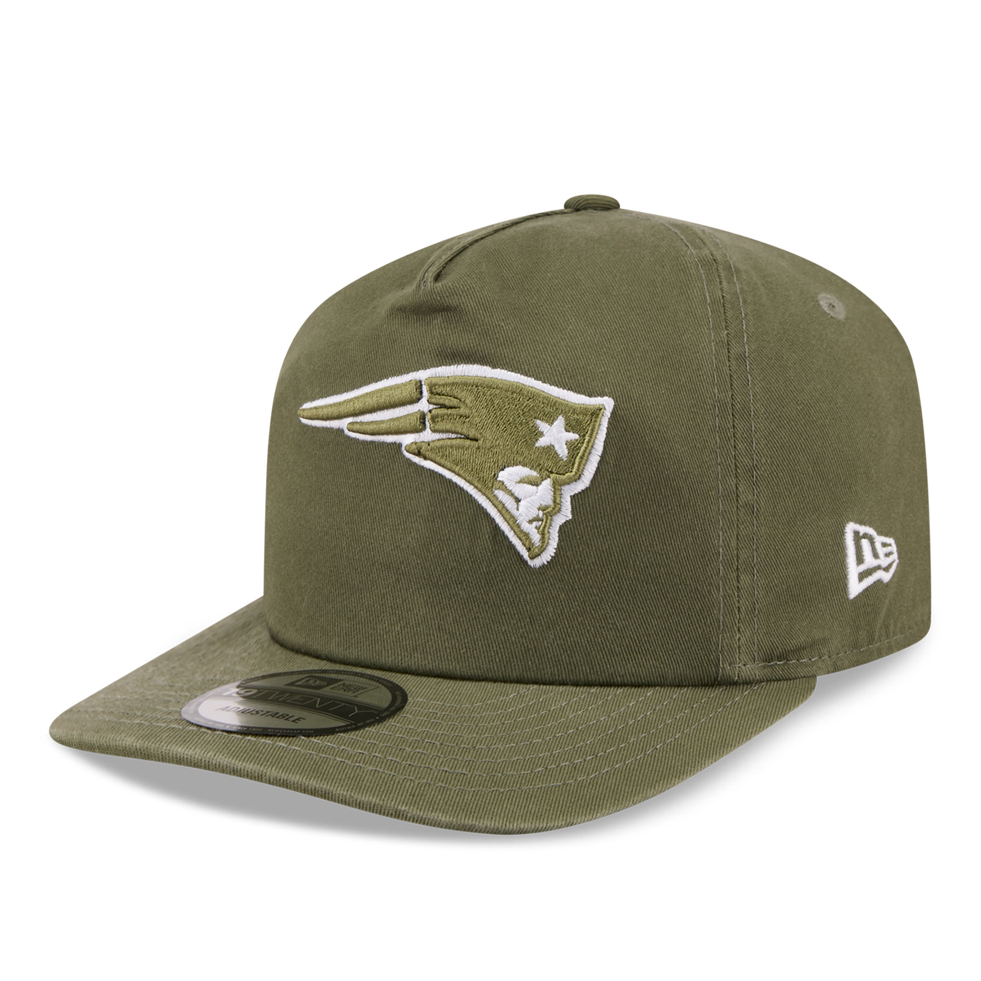 Men's New Era Olive New England Patriots Color Pack 19TWENTY Adjustable Hat