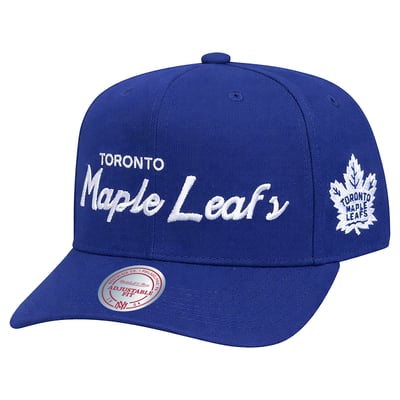 Men's Mitchell & Ness  Blue Toronto Maple Leafs Legendary Script A-Frame Snapback Hat