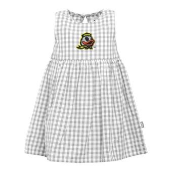 Girls Infant Garb  Gray Oregon Ducks Loren Gingham Dress