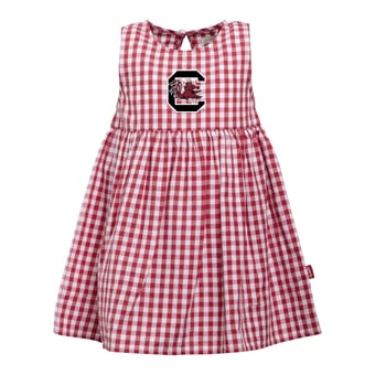 Girls Infant Garb  Garnet South Carolina Gamecocks Loren Gingham Dress