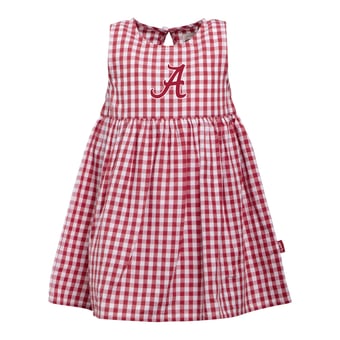 Girls Infant Garb  Crimson Alabama Crimson Tide Loren Gingham Dress