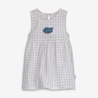 Girls Infant Garb  Gray Florida Gators Loren Gingham Dress