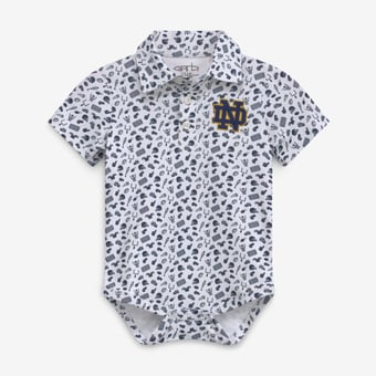 Infant Garb White Penn State Nittany Lions Tom Allover Print Performance Polo Bodysuit