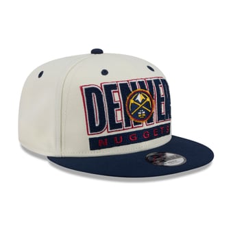 Youth New Era Cream/Navy Denver Nuggets Classic 9FIFTY Snapback Hat