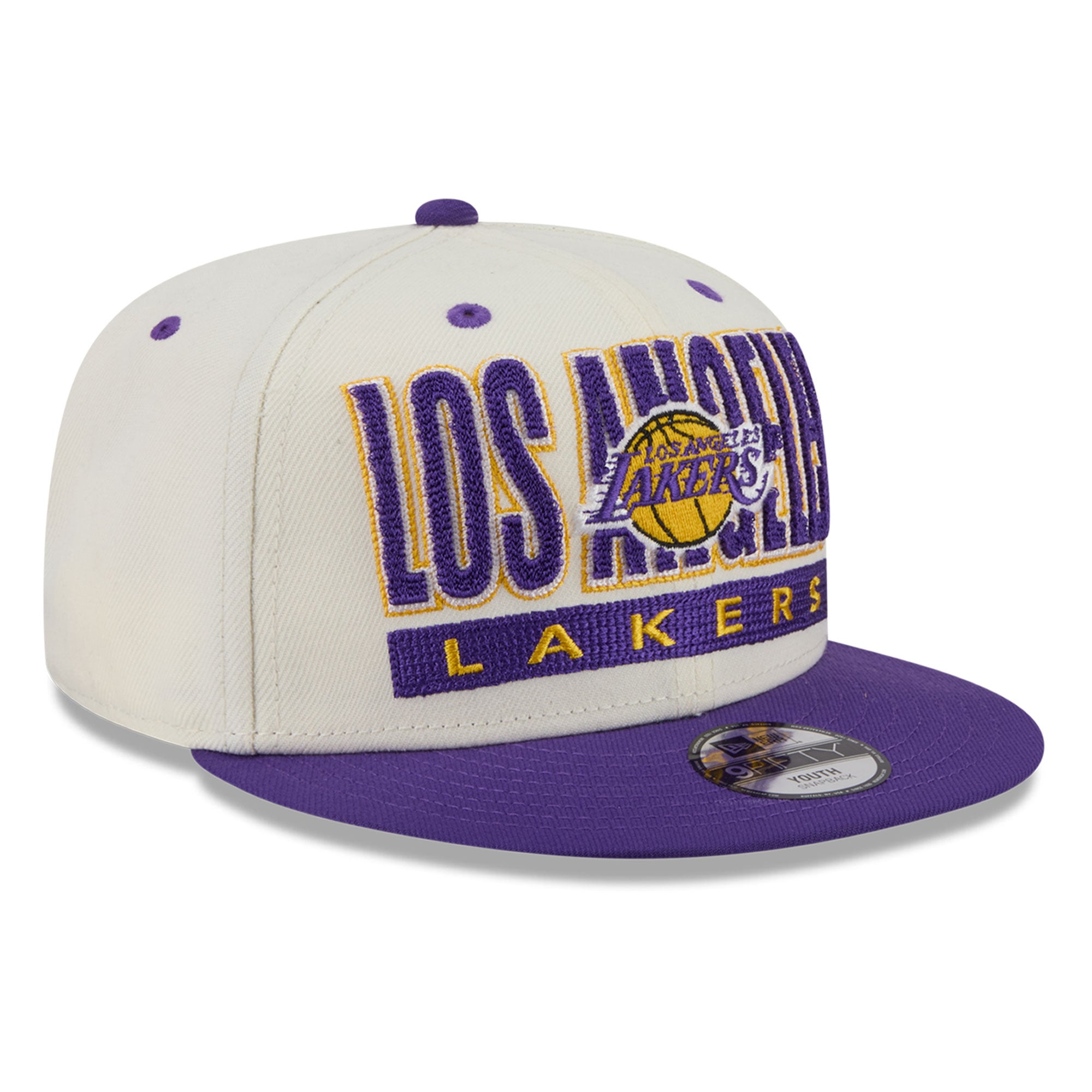 Youth New Era Purple/Cream Los Angeles Lakers Classic 9FIFTY Snapback Hat