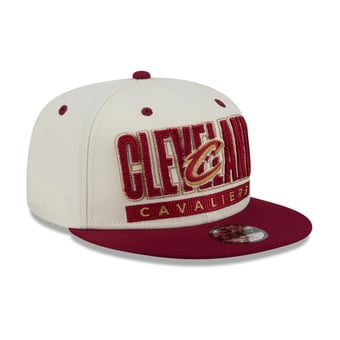 Youth New Era Cream/Wine Cleveland Cavaliers Classic 9FIFTY Snapback Hat