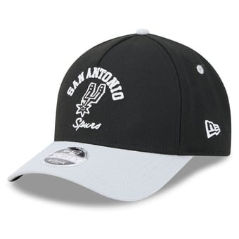 Youth New Era Black San Antonio Spurs Arch 9FORTY A-Frame M-Crown Adjustable Hat