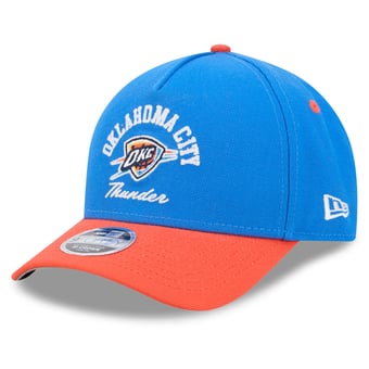 Youth New Era Blue Oklahoma City Thunder Arch 9FORTY A-Frame M-Crown Adjustable Hat
