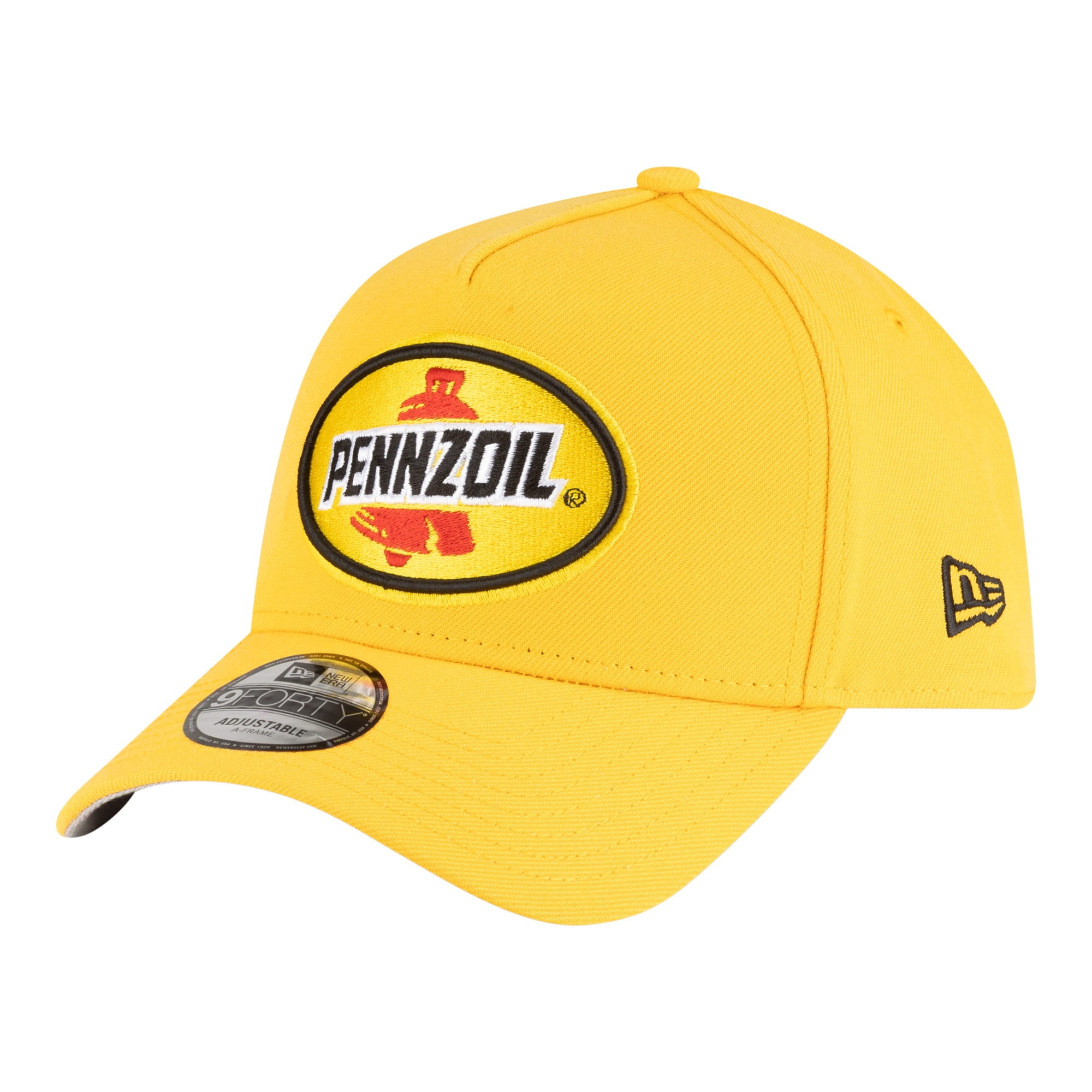 Men's New Era  Gold NASCAR Joey Logano Pennzoil 9FORTY A-Frame Adjustable Hat