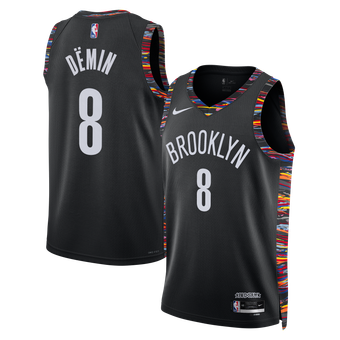 Unisex Nike Egor Dëmin Black Brooklyn Nets 2025/26 Swingman Jersey - City Edition