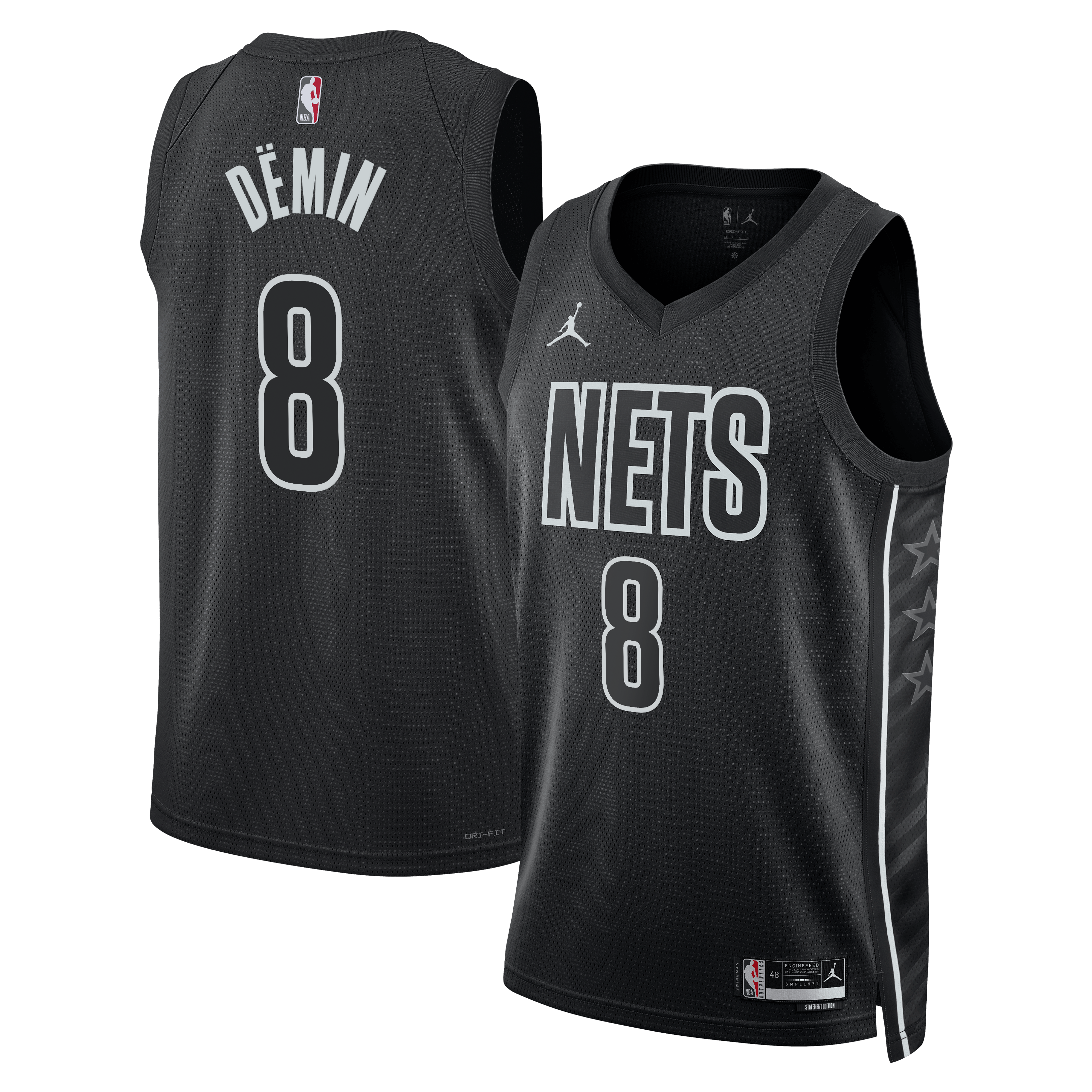 Unisex Jordan Brand Egor Dëmin Black Brooklyn Nets Swingman Jersey – Statement Edition Unisex Jordan Brand Egor Dëmin Black Brooklyn Nets Swingman Jersey – Statement Edition