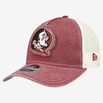 Youth New Era Garnet Florida State Seminoles 9FORTY A-Frame M-Crown Retro Adjustable Trucker Hat