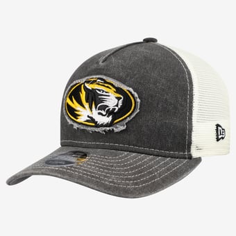 Youth New Era Black Missouri Tigers Retro A-Frame M-Crown Adjustable Trucker Hat