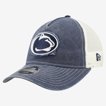 Youth New Era Navy Penn State Nittany Lions Retro A-Frame M-Crown Adjustable Trucker Hat