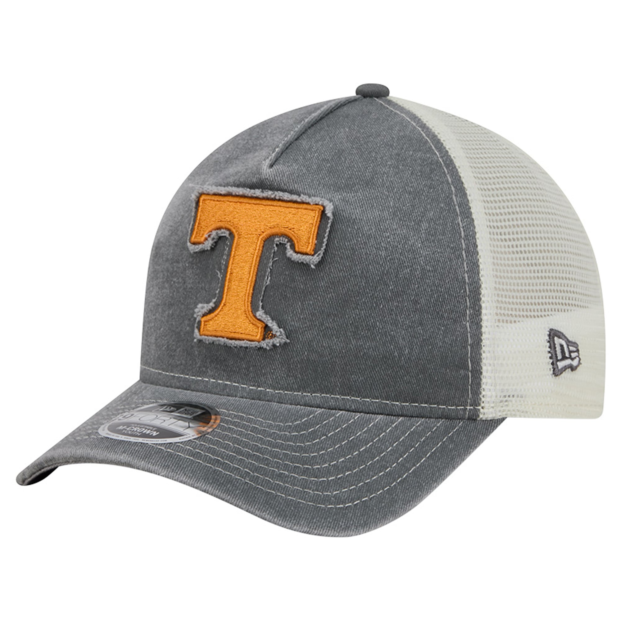 Youth New Era Gray Tennessee Volunteers Retro A-Frame Adjustable Trucker Hat