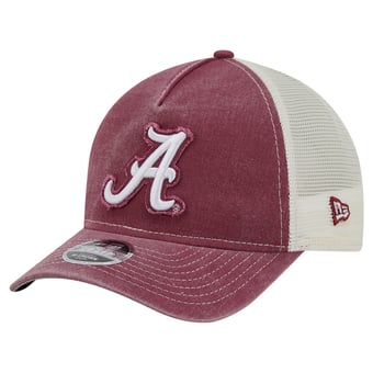 Youth New Era Crimson Alabama Crimson Tide 9FORTY A-Frame M-Crown Retro Adjustable Trucker Hat