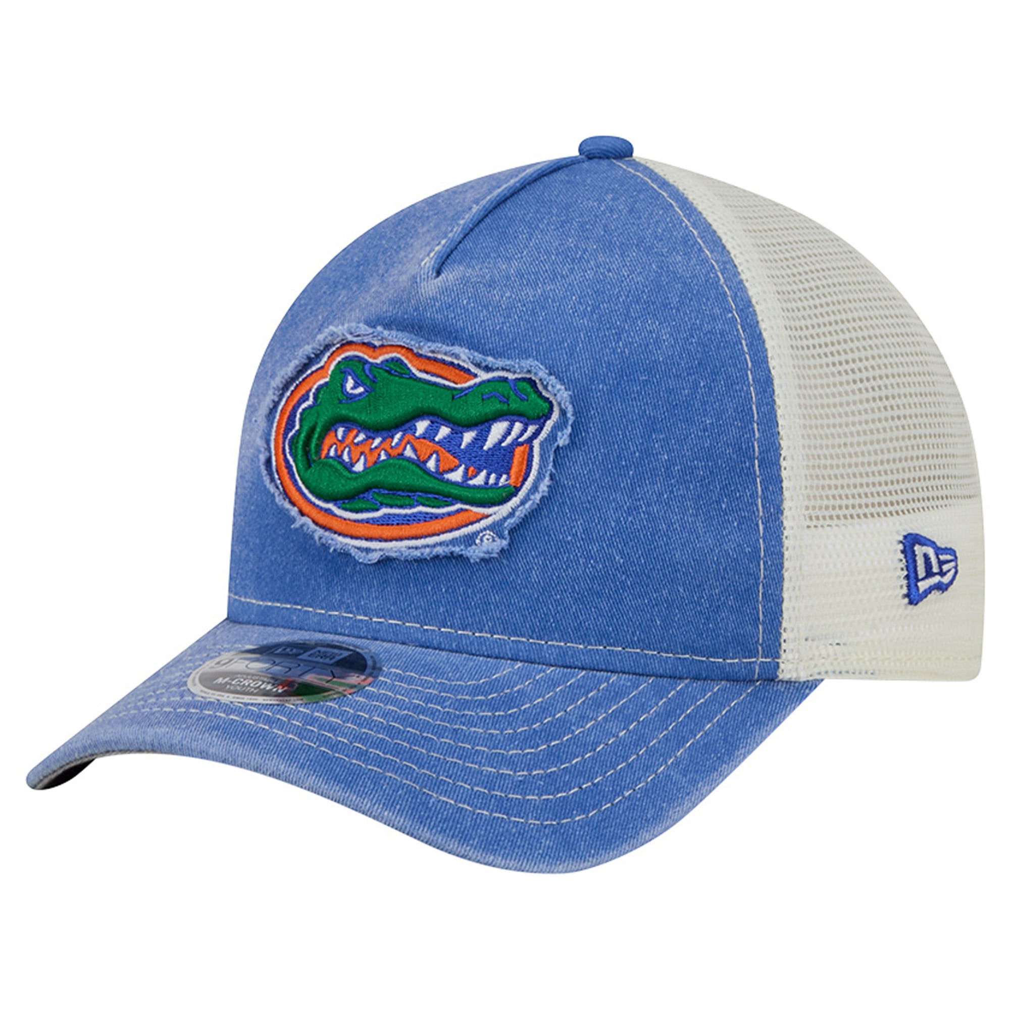 Youth New Era Royal Florida Gators Retro A-Frame Adjustable Trucker Hat