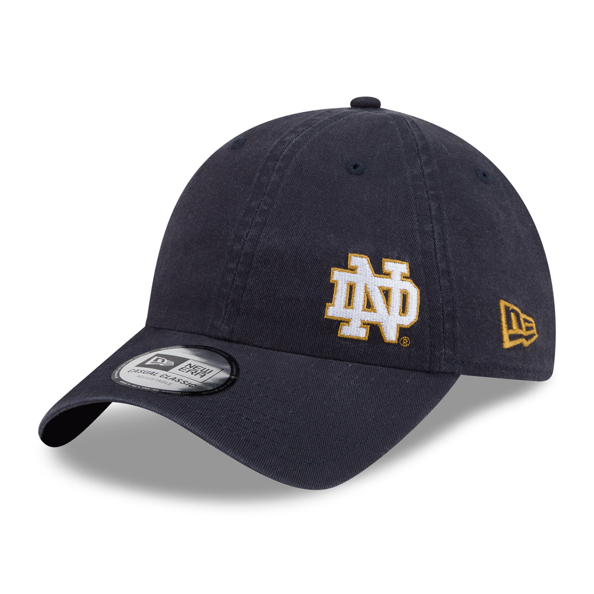 Unisex New Era Navy Notre Dame Fighting Irish Offset Casual Classic Adjustable Hat