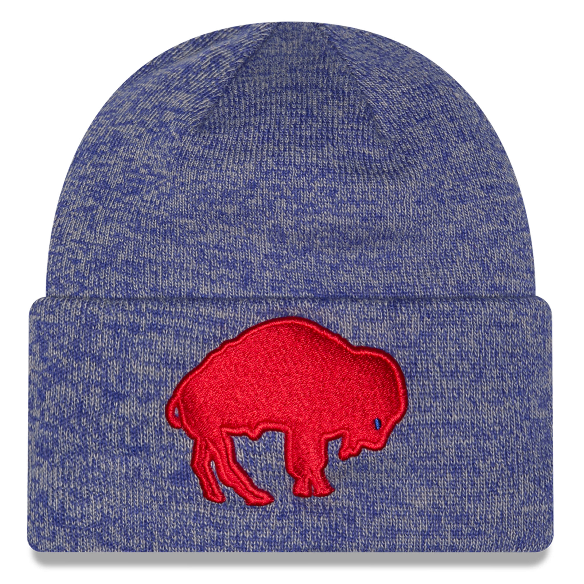 Youth New Era Royal Buffalo Bills Throwback Marled Cuffed Knit Hat