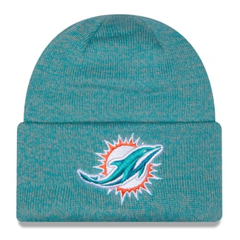 Youth New Era Aqua Miami Dolphins Marled Cuffed Knit Hat