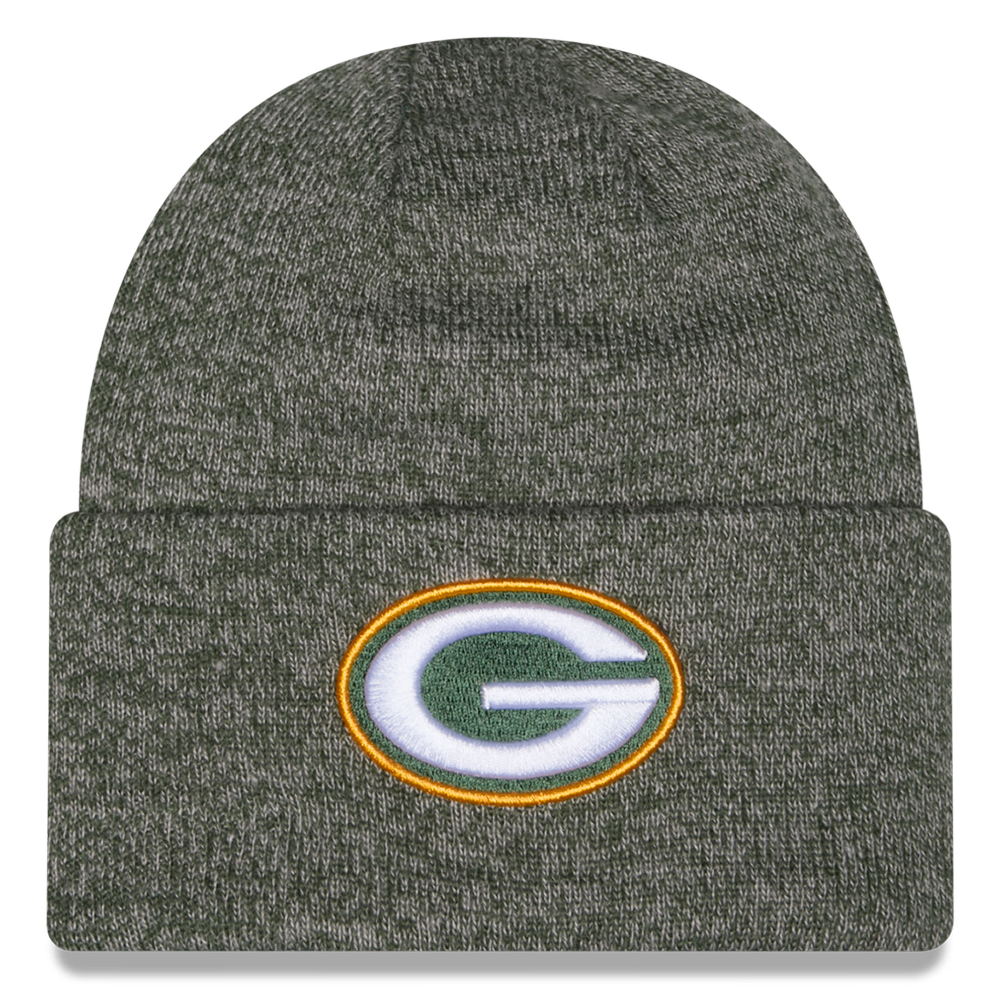 Youth New Era Green Green Bay Packers Marled Cuffed Knit Hat