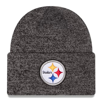 Youth New Era Black Pittsburgh Steelers Marled Cuffed Knit Hat