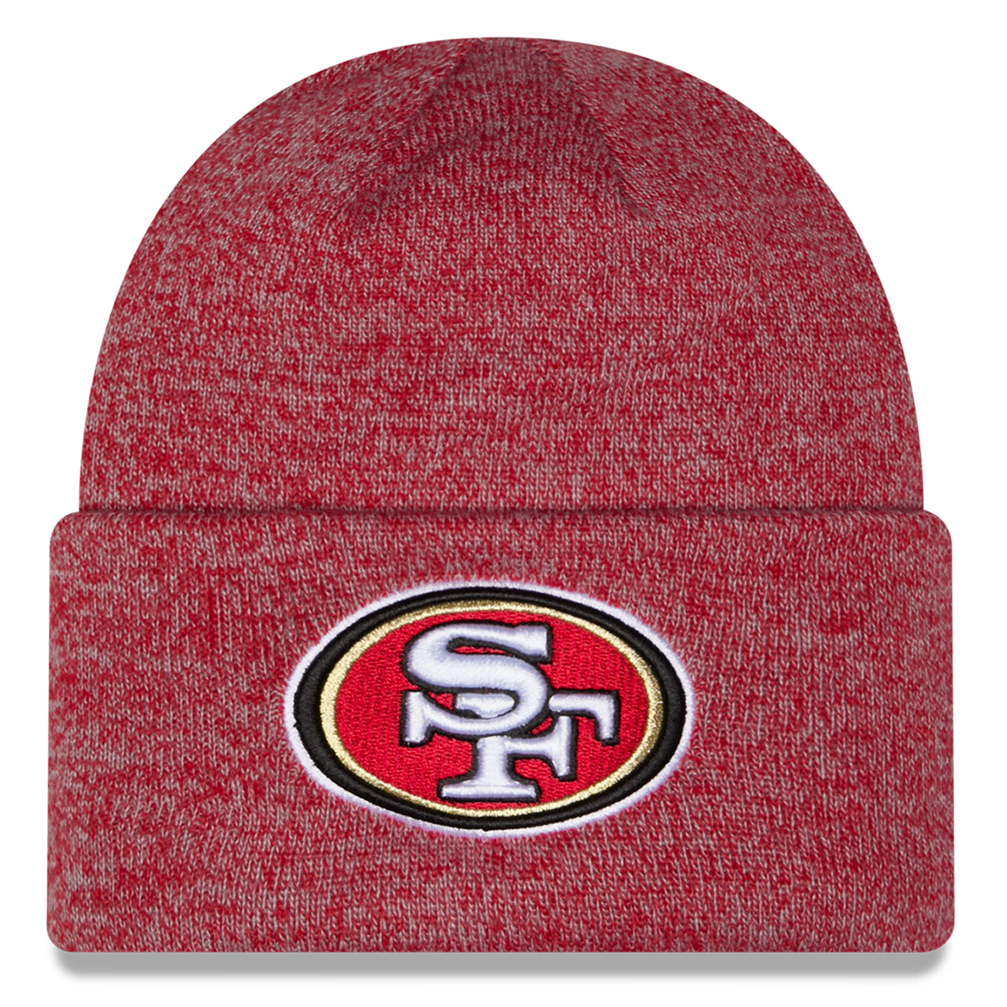 Youth New Era Scarlet San Francisco 49ers Marled Cuffed Knit Hat