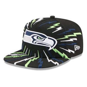 Youth New Era Black Seattle Seahawks Bolt A-Frame 9FIFTY Snapback Hat
