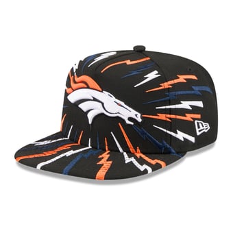 Youth New Era Black Denver Broncos Bolt A-Frame 9FIFTY Snapback Hat