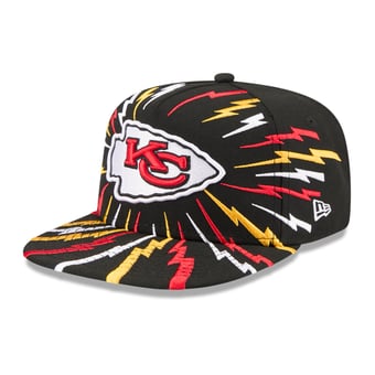 Youth New Era Black Kansas City Chiefs Bolt 9FIFTY A-Frame Snapback Hat