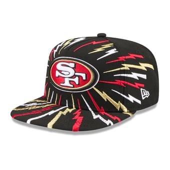 Youth New Era Black San Francisco 49ers Bolt 9FIFTY A-Frame Snapback Hat