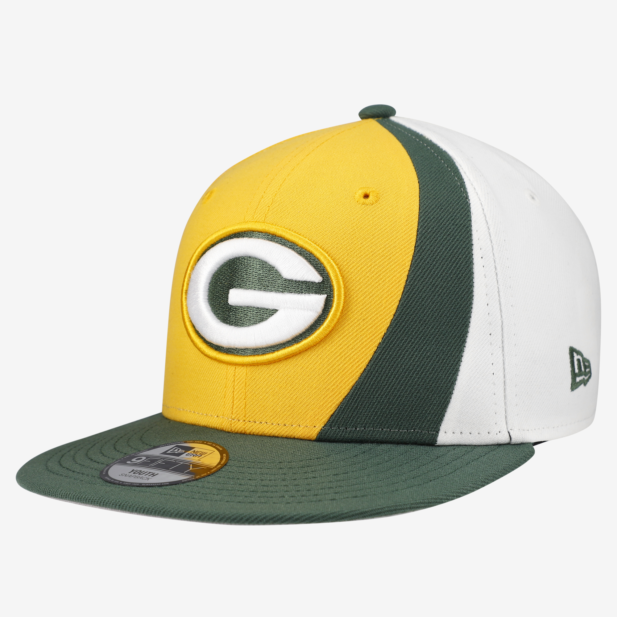 Youth New Era Gold Green Bay Packers Shock 9FIFTY Snapback Hat