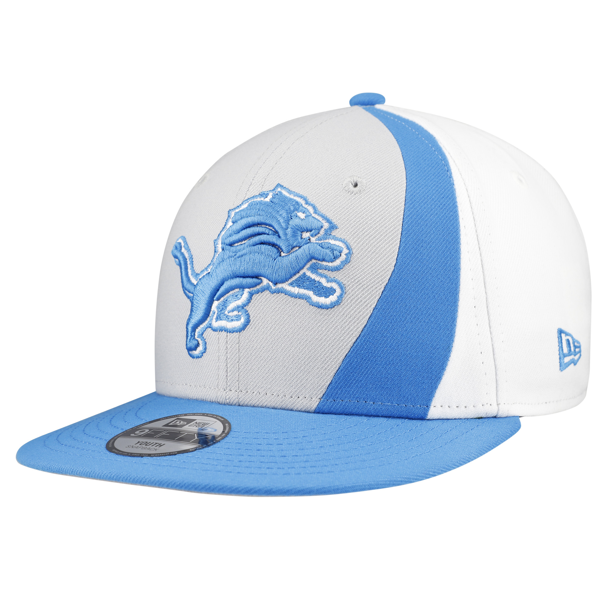 Youth New Era White Detroit Lions Shock 9FIFTY Snapback Hat