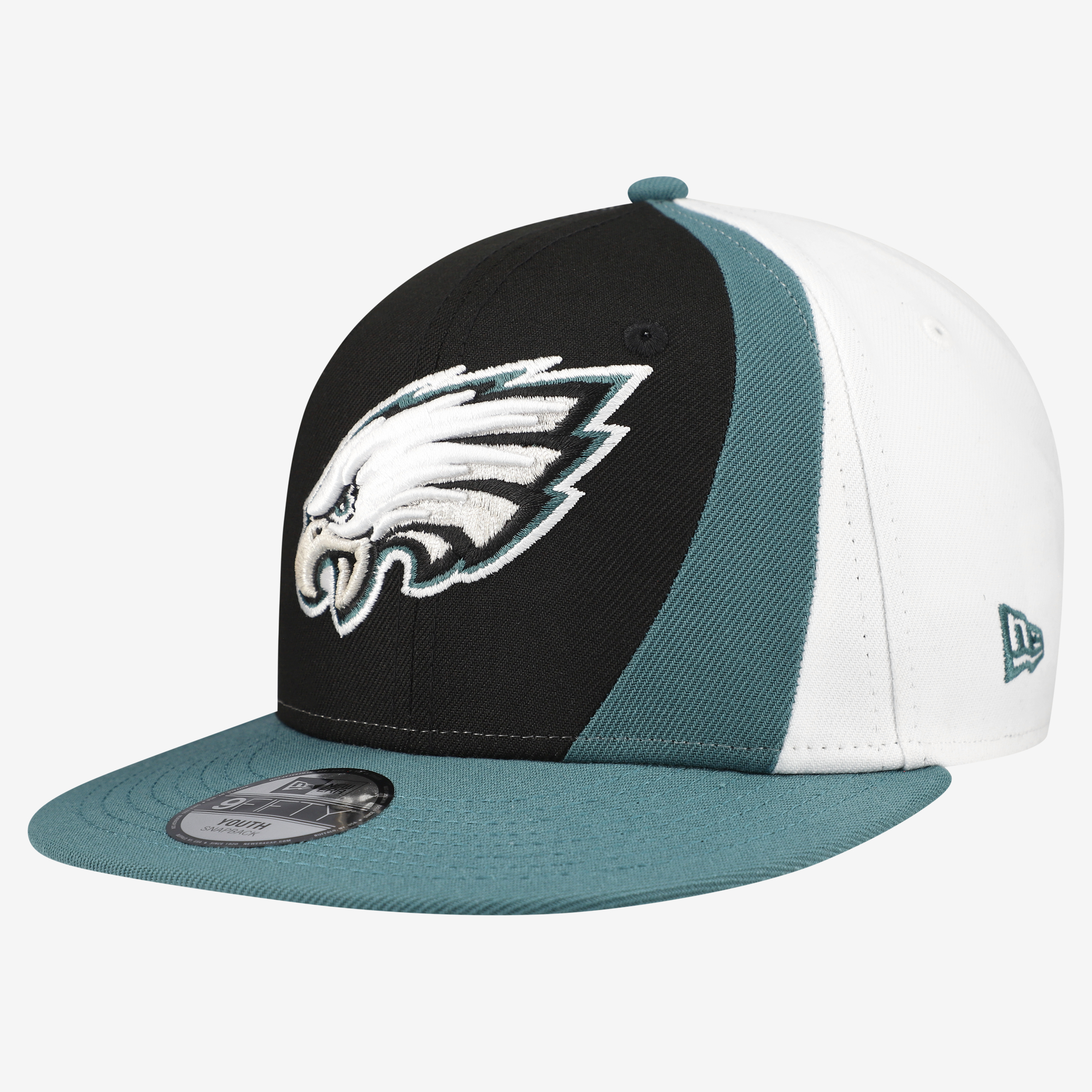 Youth New Era Black Philadelphia Eagles Shock 9FIFTY Snapback Hat
