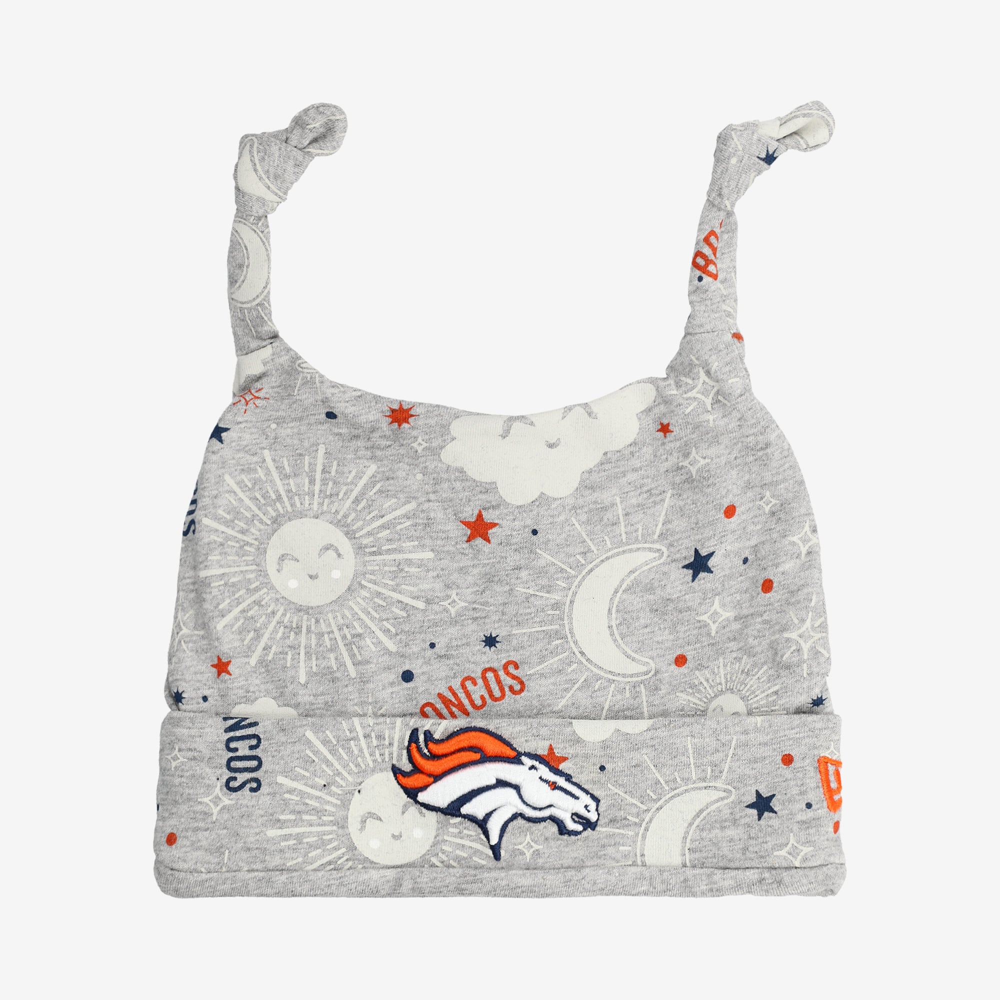 Infant New Era  Heather Gray Denver Broncos Sky Knit Hat