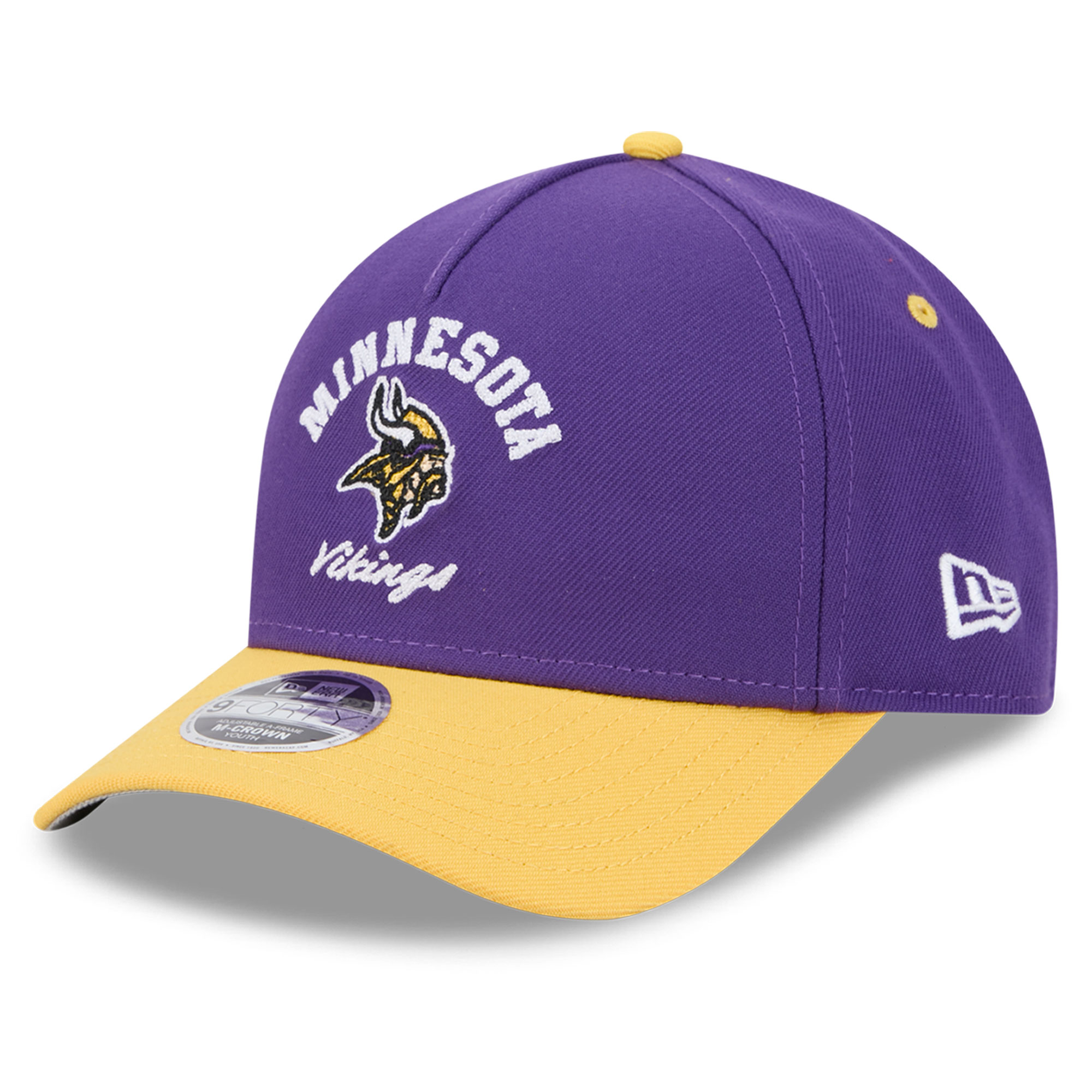 Preschool New Era Purple Minnesota Vikings Arch 9FORTY A-Frame M-Crown Adjustable Hat