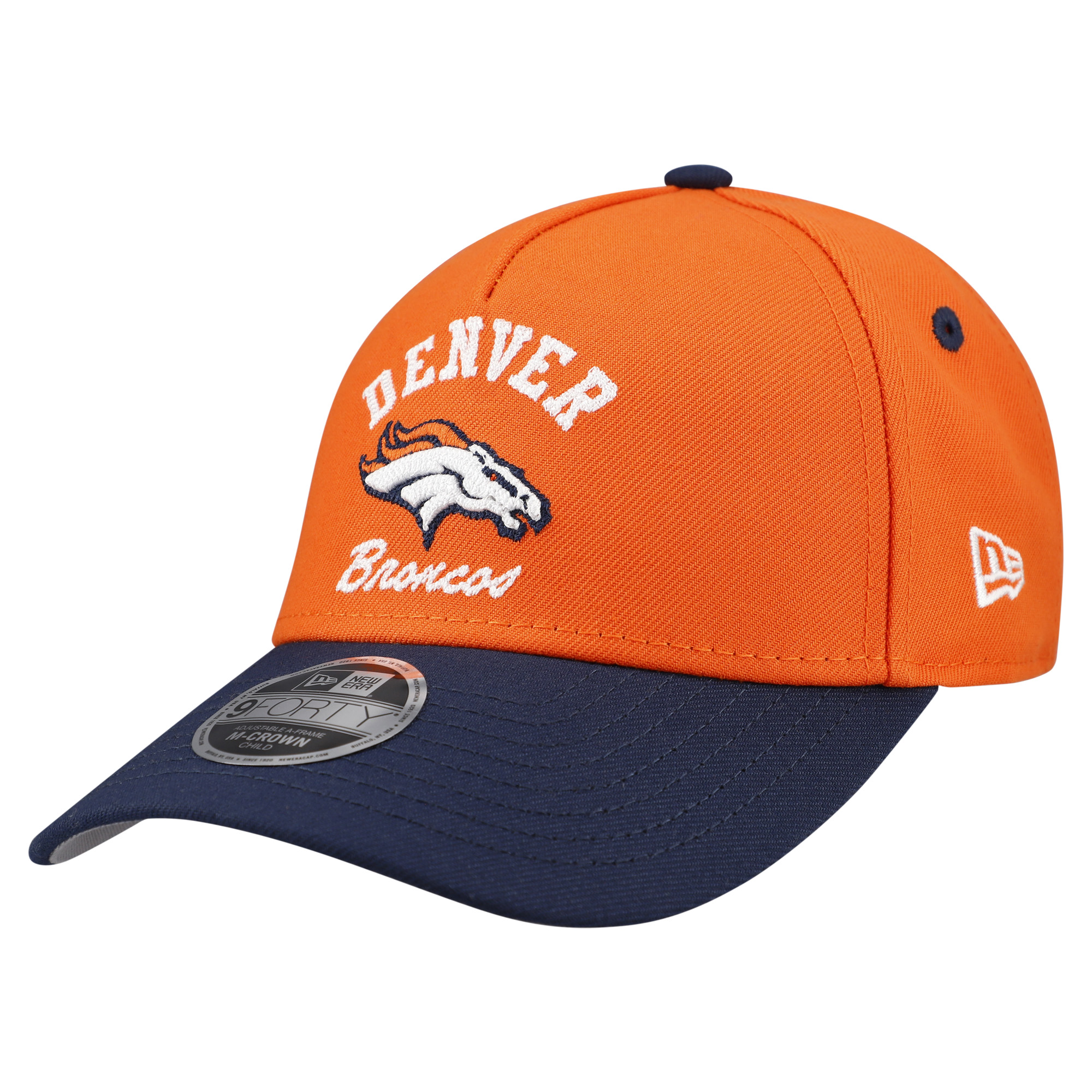 Preschool New Era Orange Denver Broncos Arch 9FORTY A-Frame M-Crown Adjustable Hat
