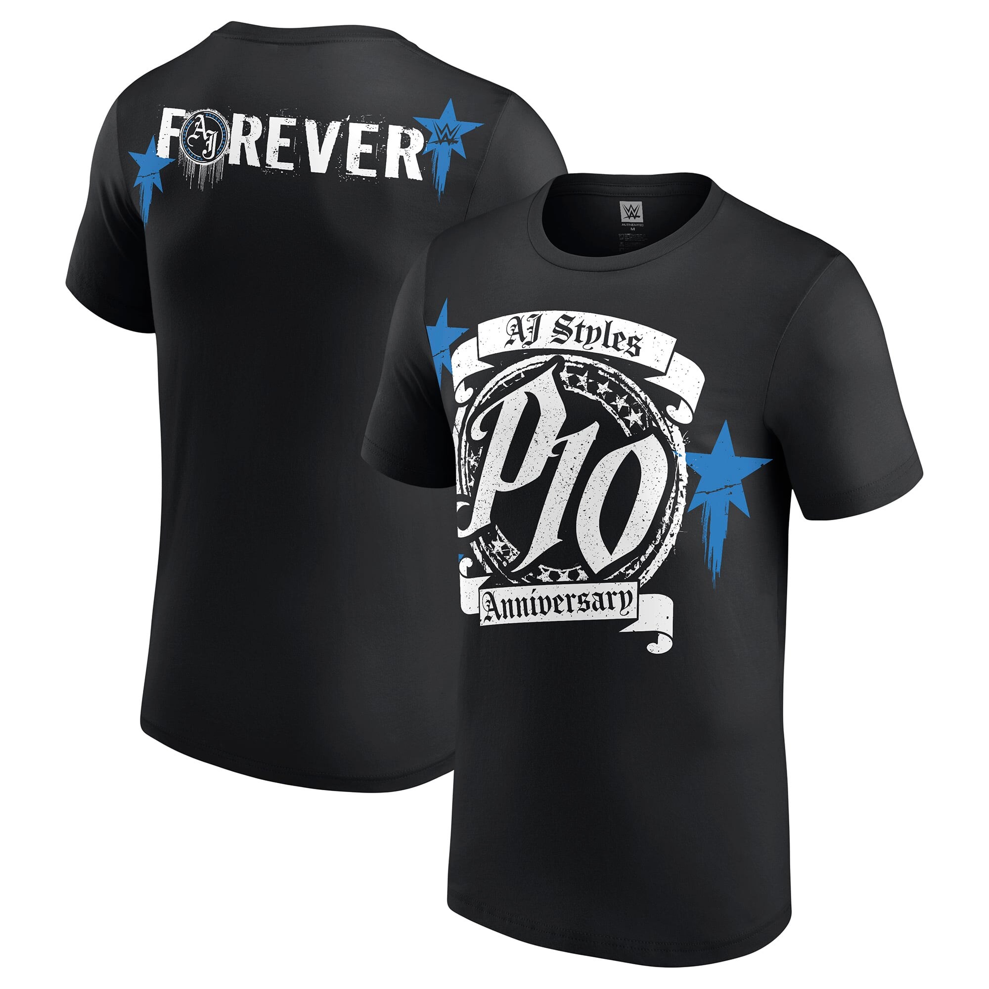 Men's Black AJ Styles Anniversary T-Shirt