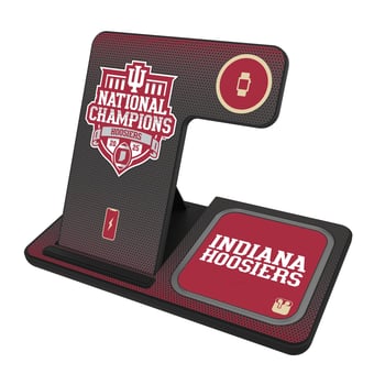 Keyscaper Indiana Hoosiers College Football Playoff 2025 National Champions 3-in-1 Charging Station