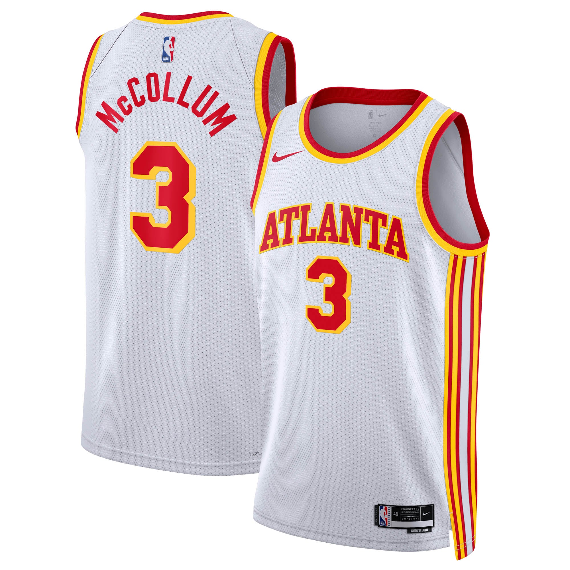 Camiseta Nike Association Edition Swingman de los Atlanta Hawks - Blanca - CJ McCollum - Unisex