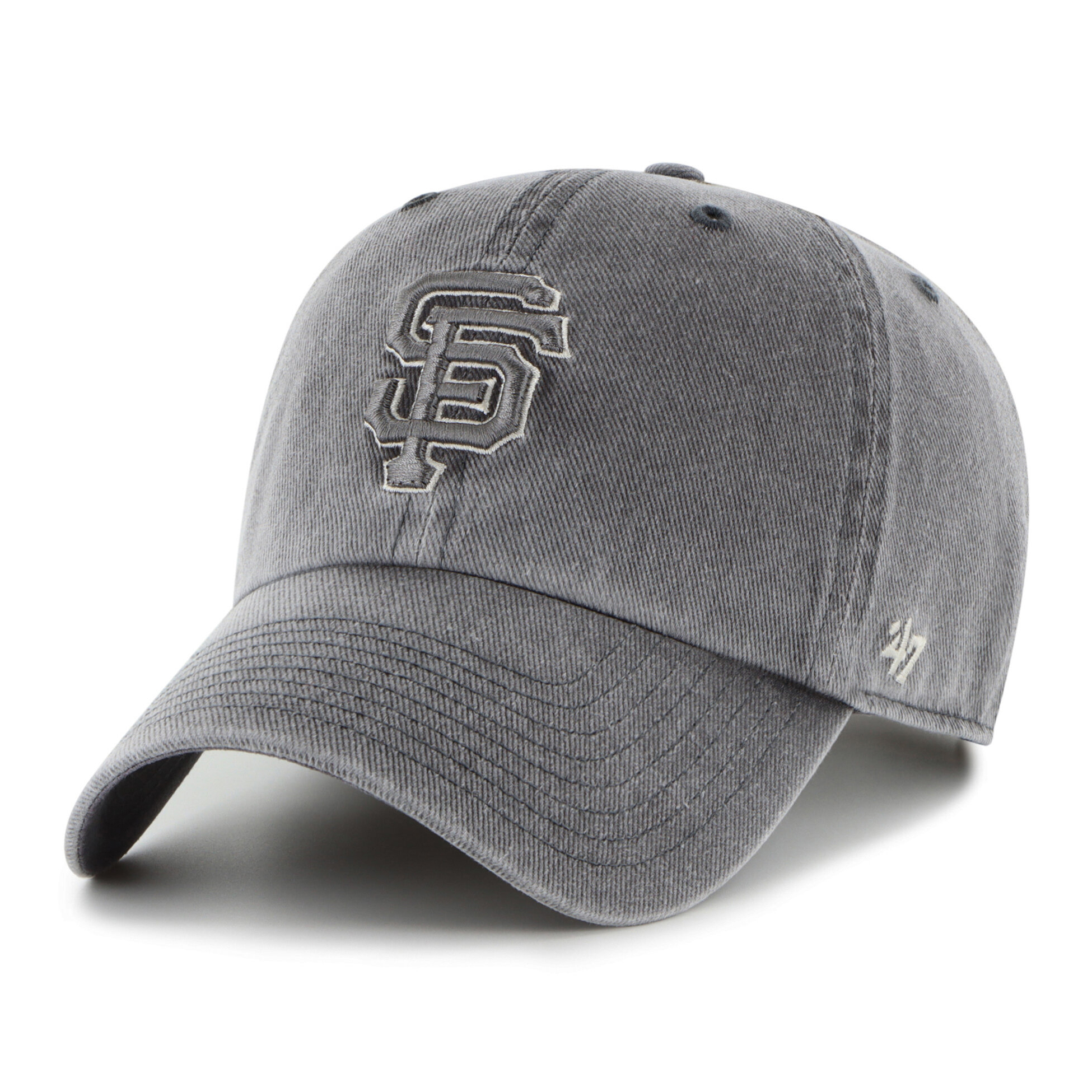 Men's '47 Charcoal San Francisco Giants Pigment Clean Up Adjustable Hat